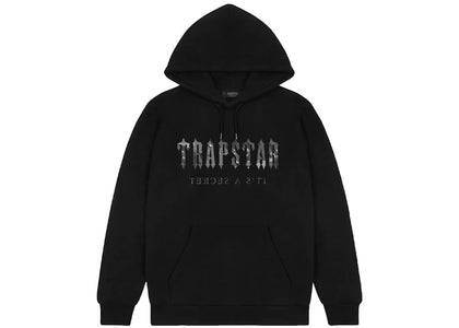 Trapstar Decoded Camo Hoodie Blackout Edition - authentic Trapstar apparel