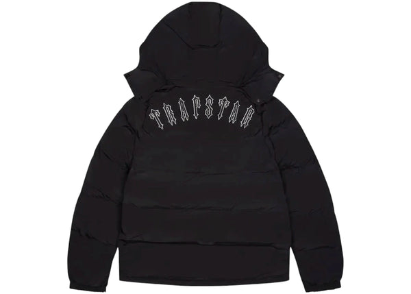 Trapstar Irongate Detachable Hooded Puffer Jacket Black