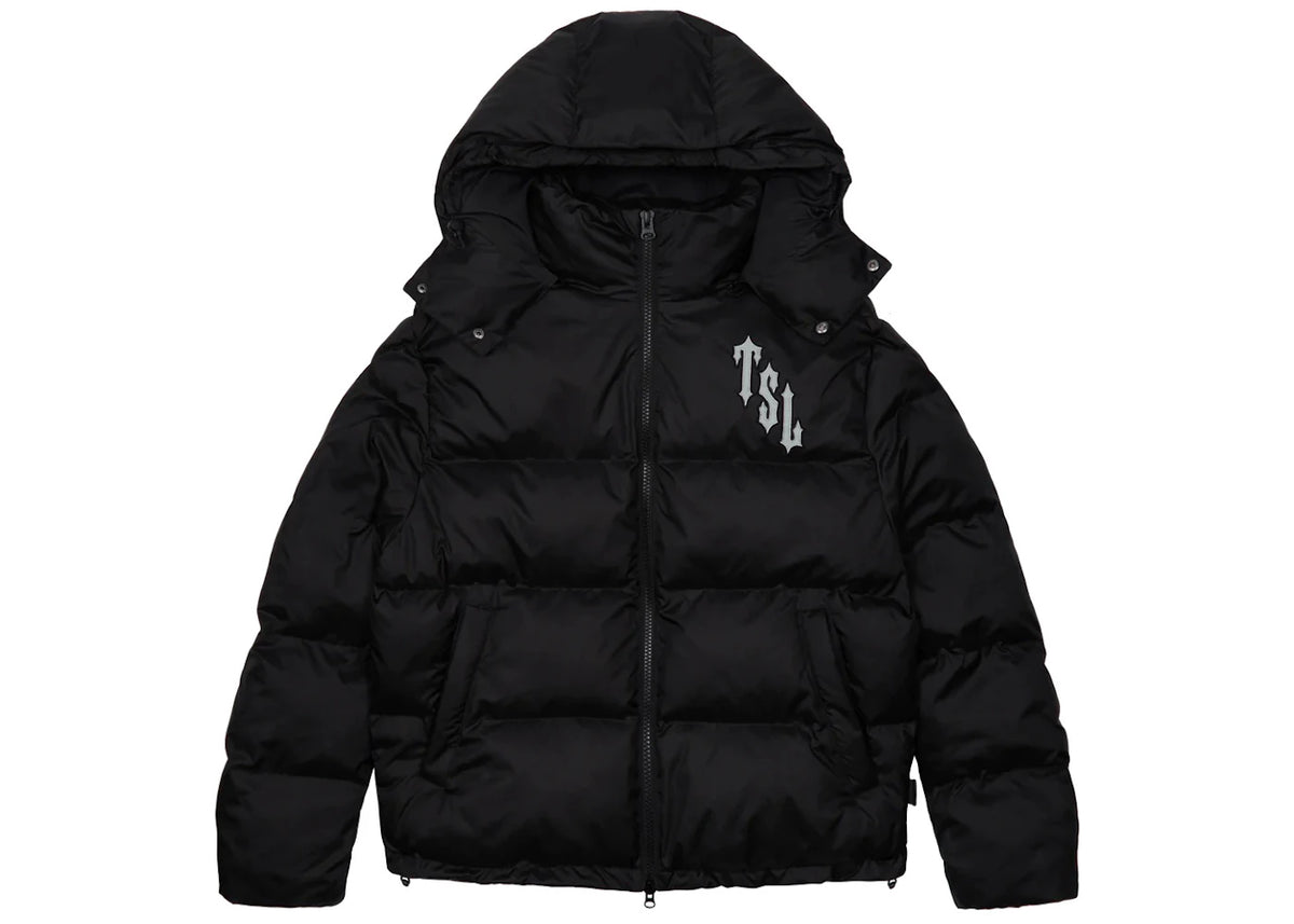 Trapstar Shooters Hooded Puffer Black/Reflective - vue secondaire B