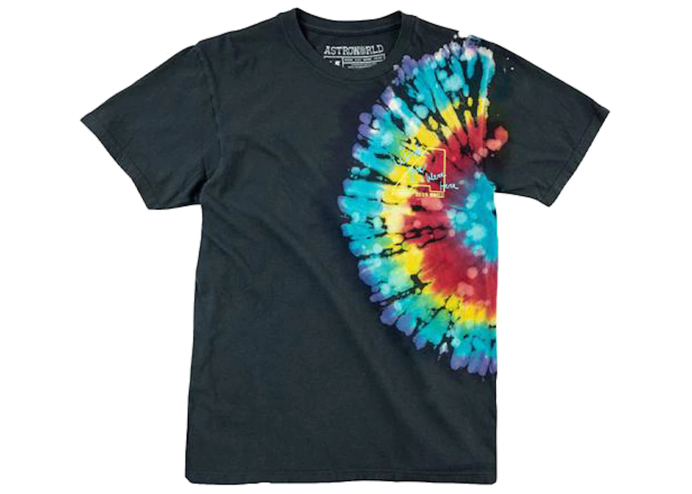 Travis Scott Astroworld Europe Exclusive Tie Dye T-Shirt Black - vue secondaire B