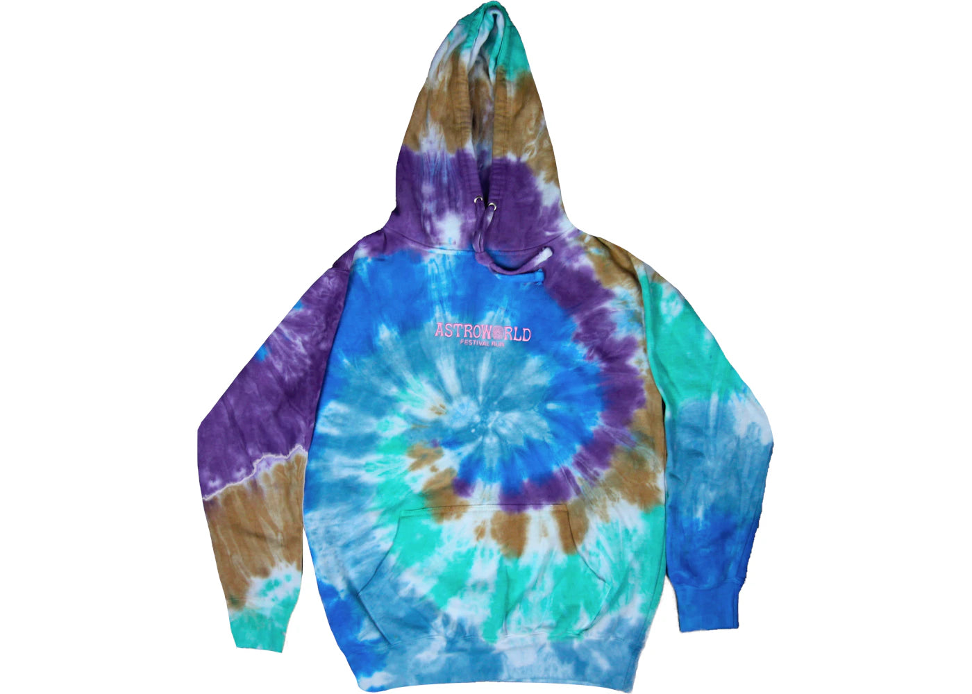 Travis Scott Astroworld Festival Run Hoodie Tie Dye - vue 360