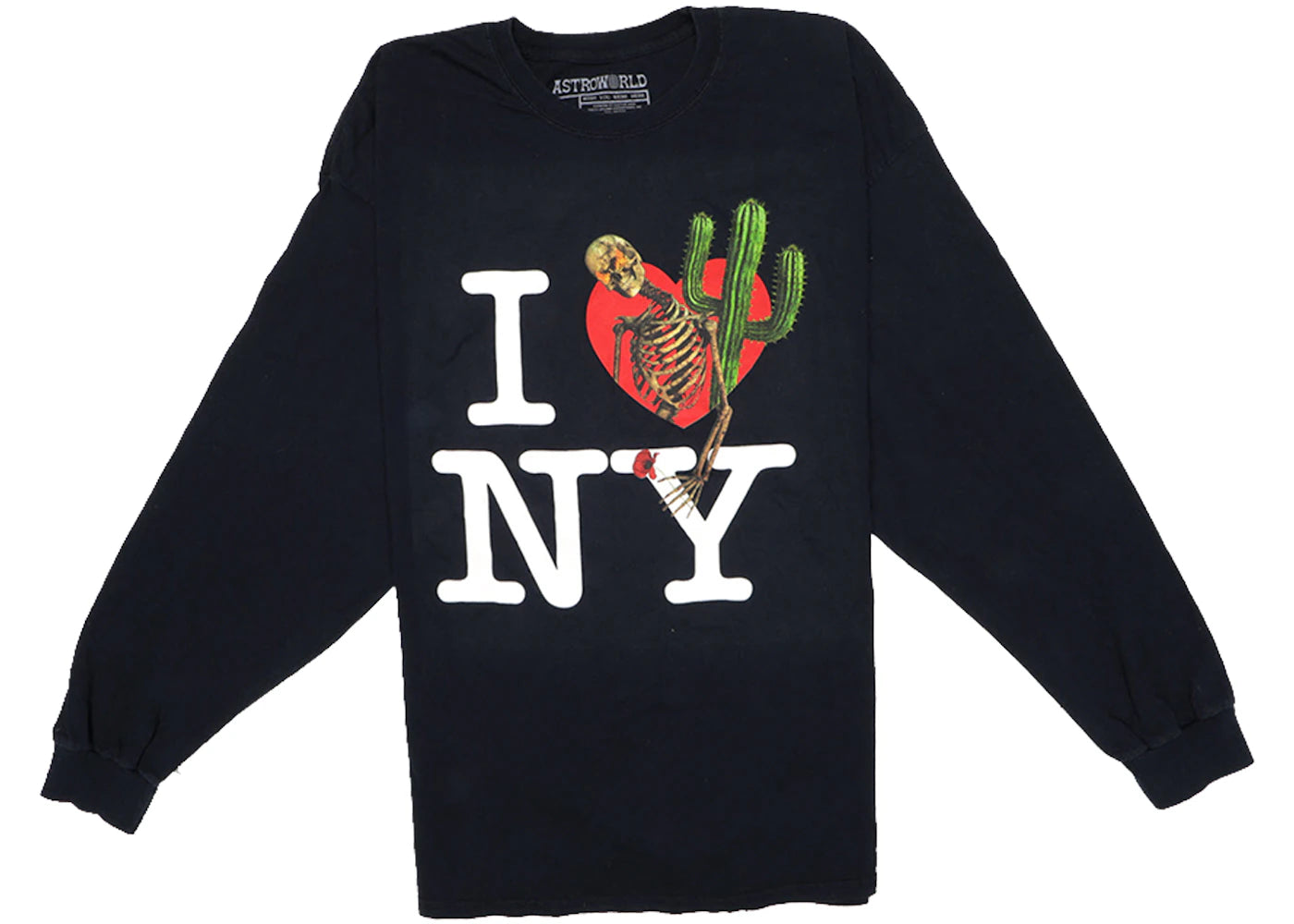 Travis Scott Astroworld I Love NY L/S Tee Black - vue secondaire B
