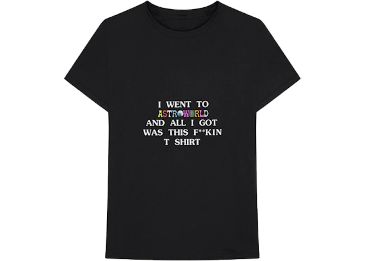 Travis Scott Astroworld I Went To Astroworld Tee Black - vue 360
