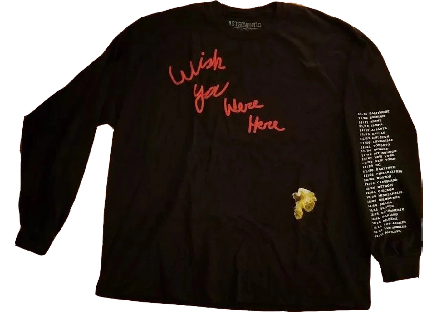 Travis Scott Astroworld Tour Langarmshirt Schwarz - vue 360