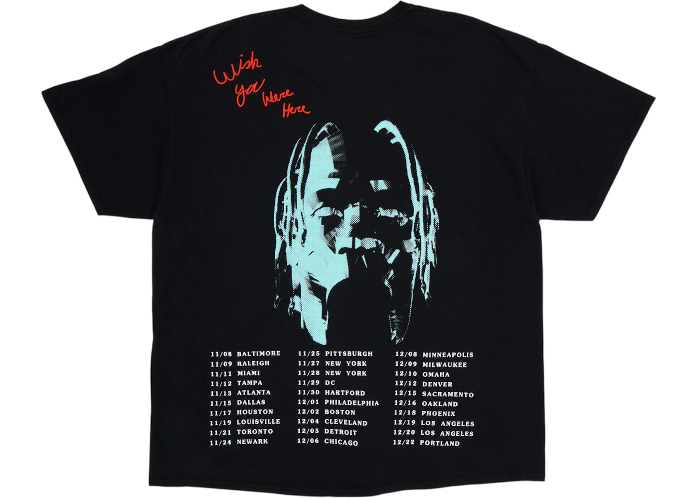 Travis Scott Astroworld Tour Tee Black - vue secondaire A