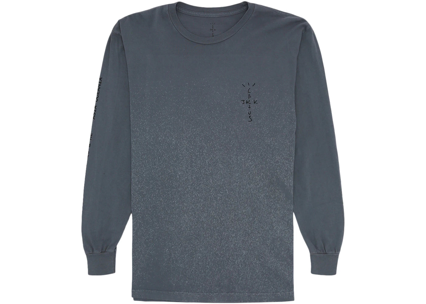 Travis Scott Back Bling L/S Tee Washed Grey - vue secondaire B