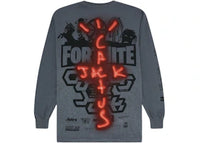 Travis Scott Back Bling L/S Tee Washed Grey