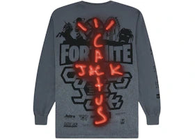 Travis Scott Back Bling L/S Tee Washed Grey