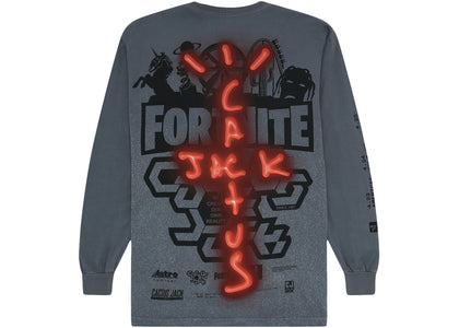 Travis Scott Back Bling L/S Tee Washed Grey - product view 2