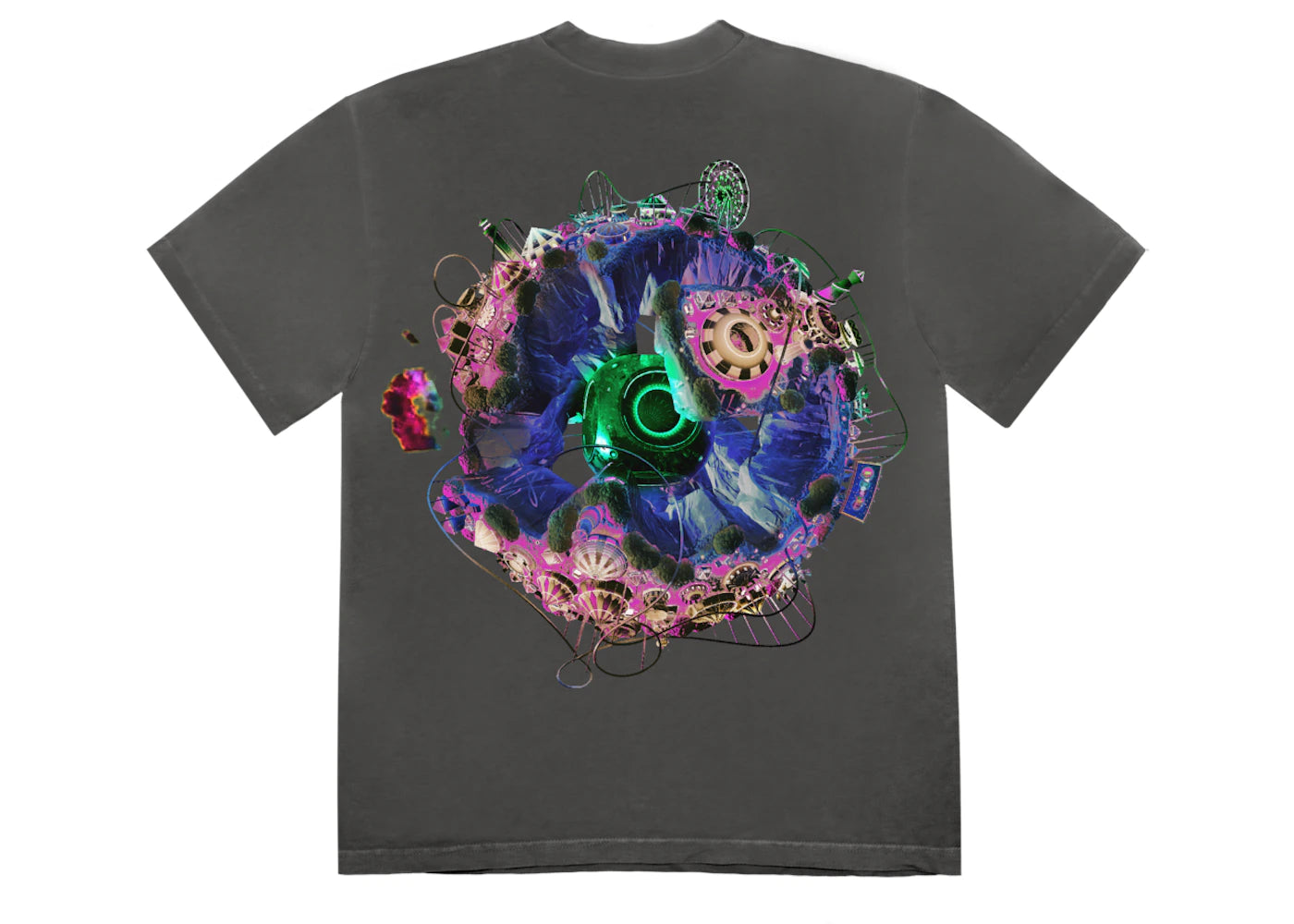 Travis Scott Back Bling T-Shirt Washed Black