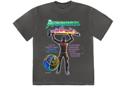 Travis Scott Back Bling T-Shirt Washed Black - authentic Travis Scott apparel