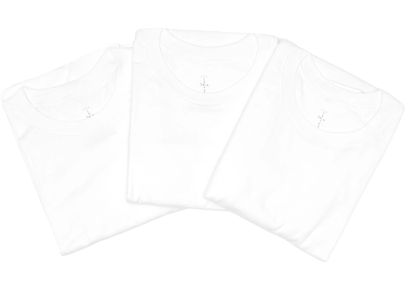 Travis Scott CJ T-Shirt (3 Pack) White - vue 360