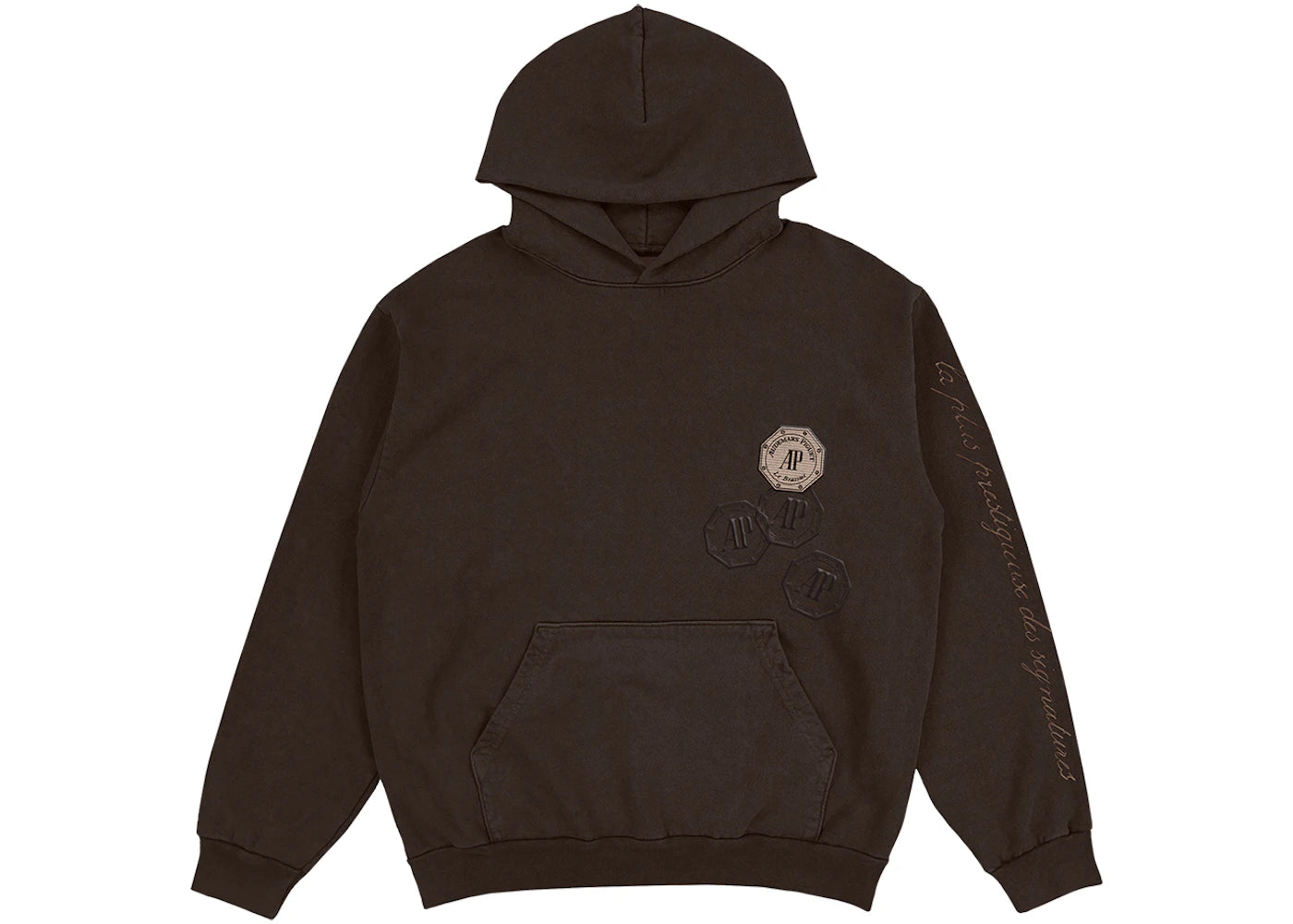 Travis Scott CJ x Audemars Piguet Emblem Hoodie Dark Brown - vue secondaire A