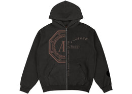 Travis Scott CJ x Audemars Piguet Split Logo Zip Up Hoodie Black - authentic Travis Scott apparel