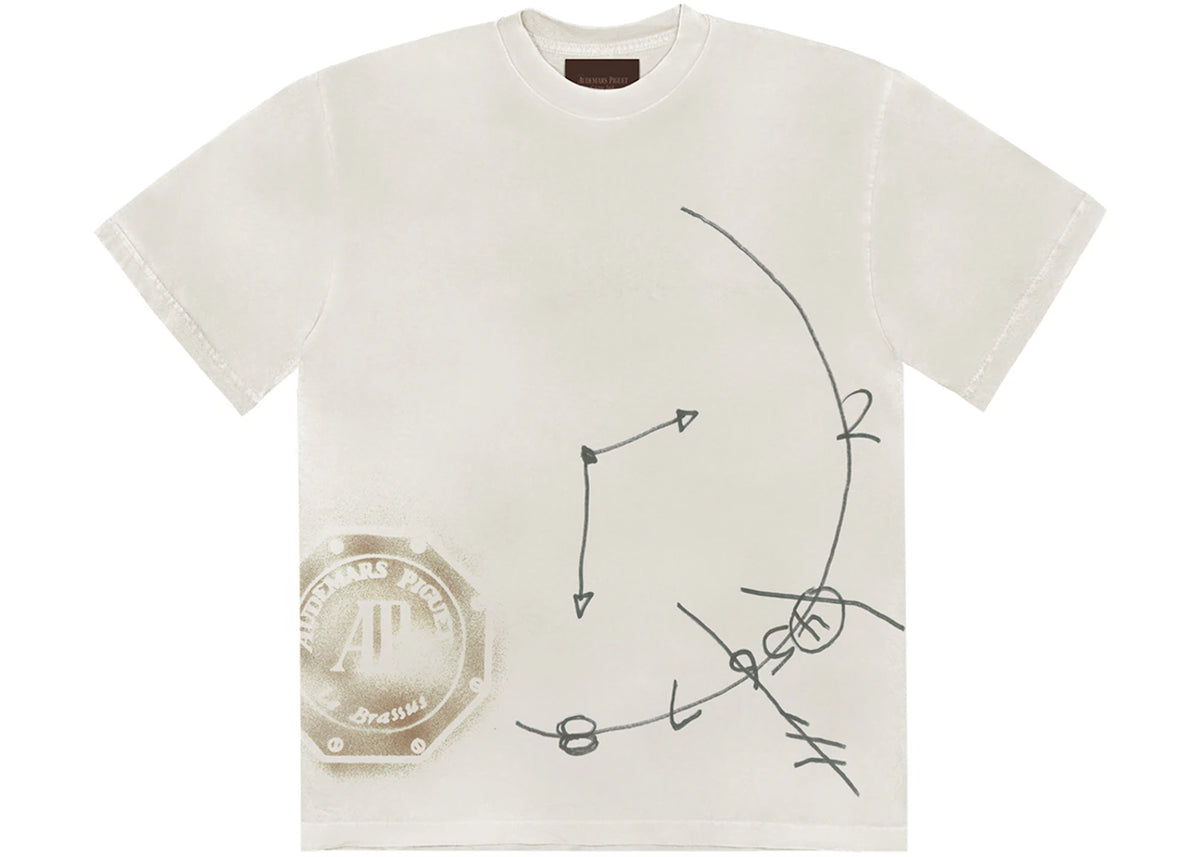 Travis Scott CJ x Audemars Piguet Time Zones T-Shirt Weiß - vue secondaire A