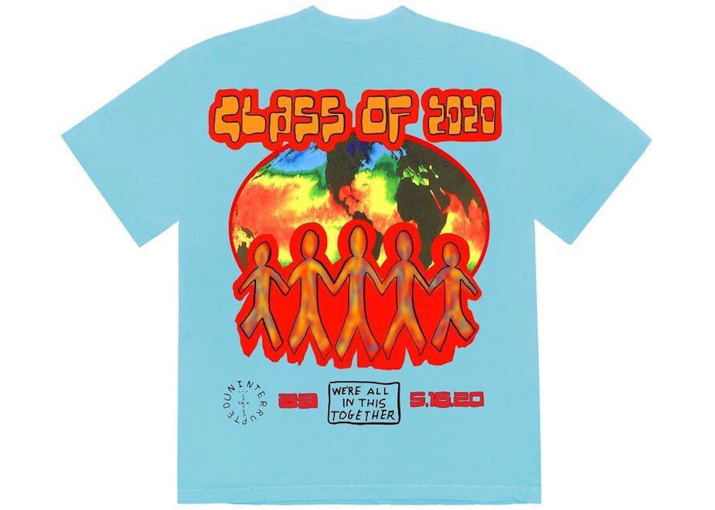 Travis Scott Cactus Jack C/O 2020 T-Shirt Light Blue - vue secondaire B