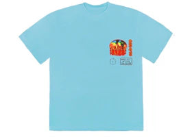 Travis Scott Cactus Jack C/O 2020 T-Shirt Light Blue - vue 360