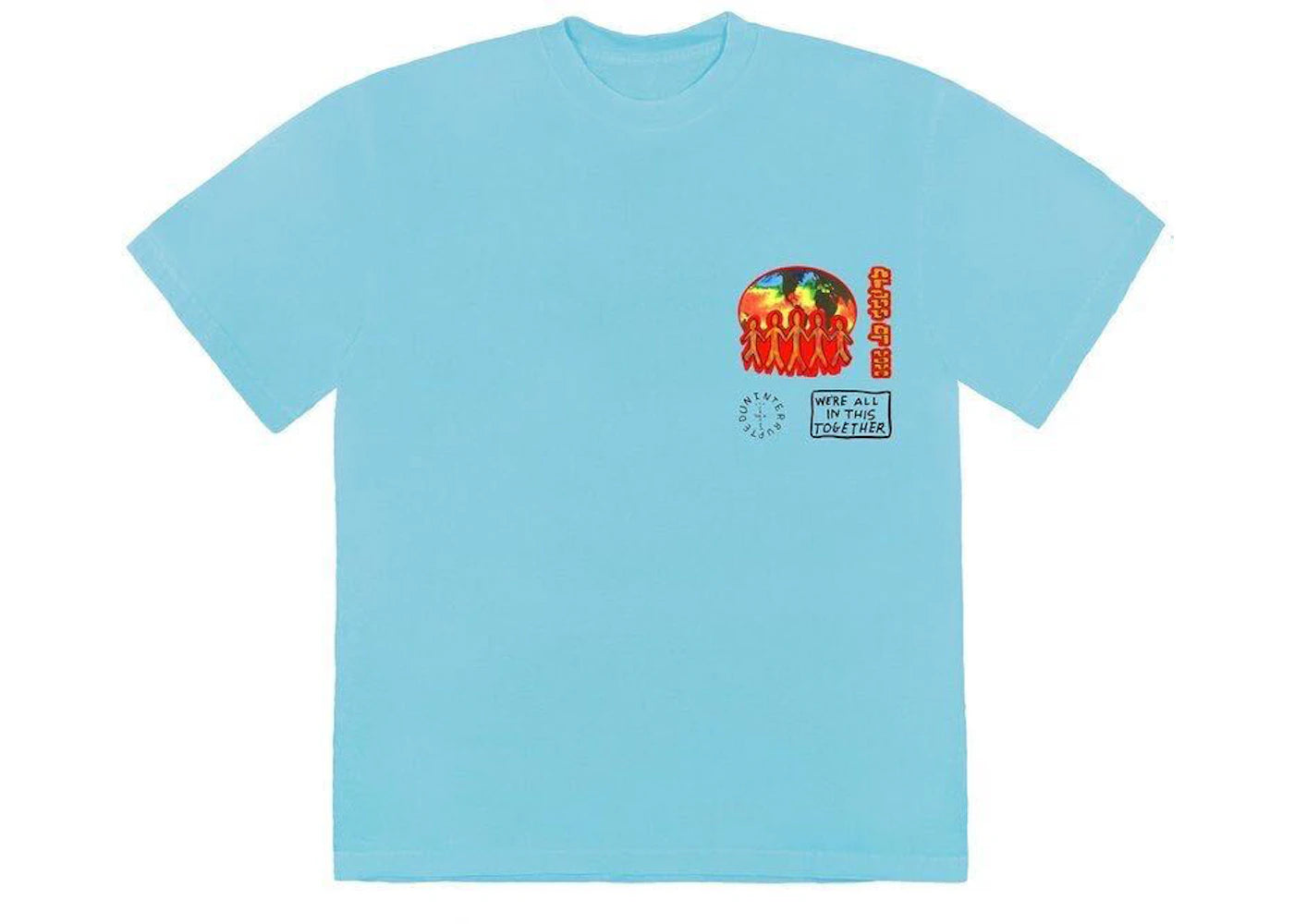 Travis Scott Cactus Jack C/O 2020 T-Shirt Light Blue - vue secondaire A