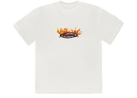 Travis Scott Cactus Jack Flame T-shirt Cream - vue 360