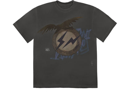 Travis Scott Cactus Jack For Fragment Create T-shirt Washed Black - authentic Travis Scott apparel