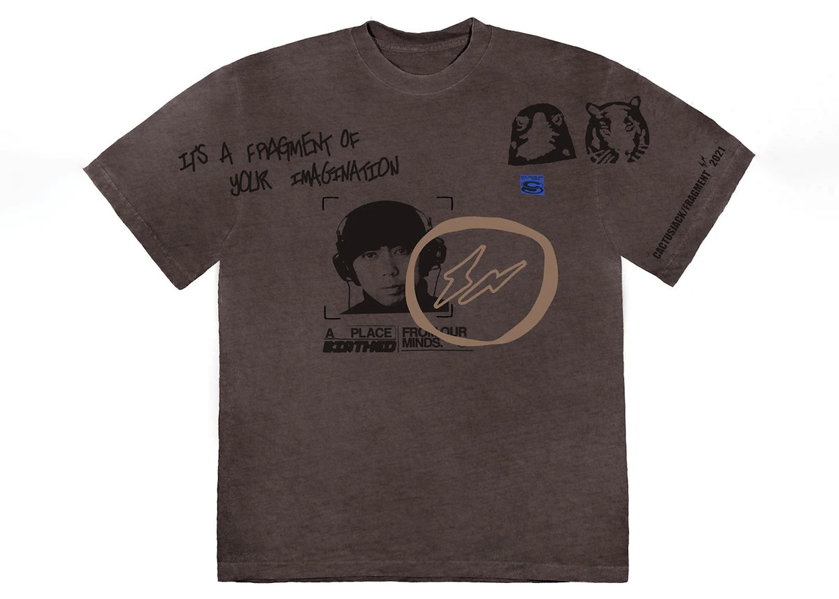 Travis Scott Cactus Jack For Fragment Hiroshi Tee Brown Pepper - vue 360