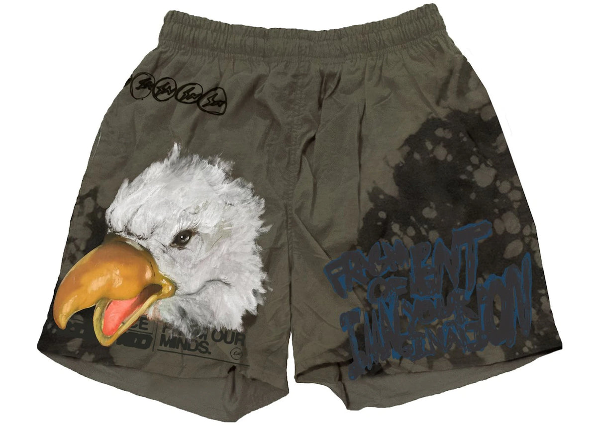 Travis Scott Cactus Jack For Fragment Imagination Shorts Olive - vue secondaire B