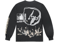 Travis Scott Cactus Jack For Fragment Logo L/S T-shirt Washed Black