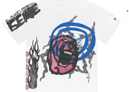 Travis Scott Cactus Jack For Fragment Sunrise Tee White - authentic Travis Scott product