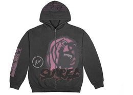 Travis Scott Cactus Jack For Fragment Sunrise Zip Up Hoodie Black - authentic Travis Scott apparel