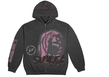Travis Scott Cactus Jack For Fragment Sunrise Zip Up Hoodie Black - authentic Travis Scott apparel