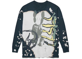 Travis Scott Cactus Jack + Kaws For Fragment L/S Tee Multi Grey - authentic Travis Scott product