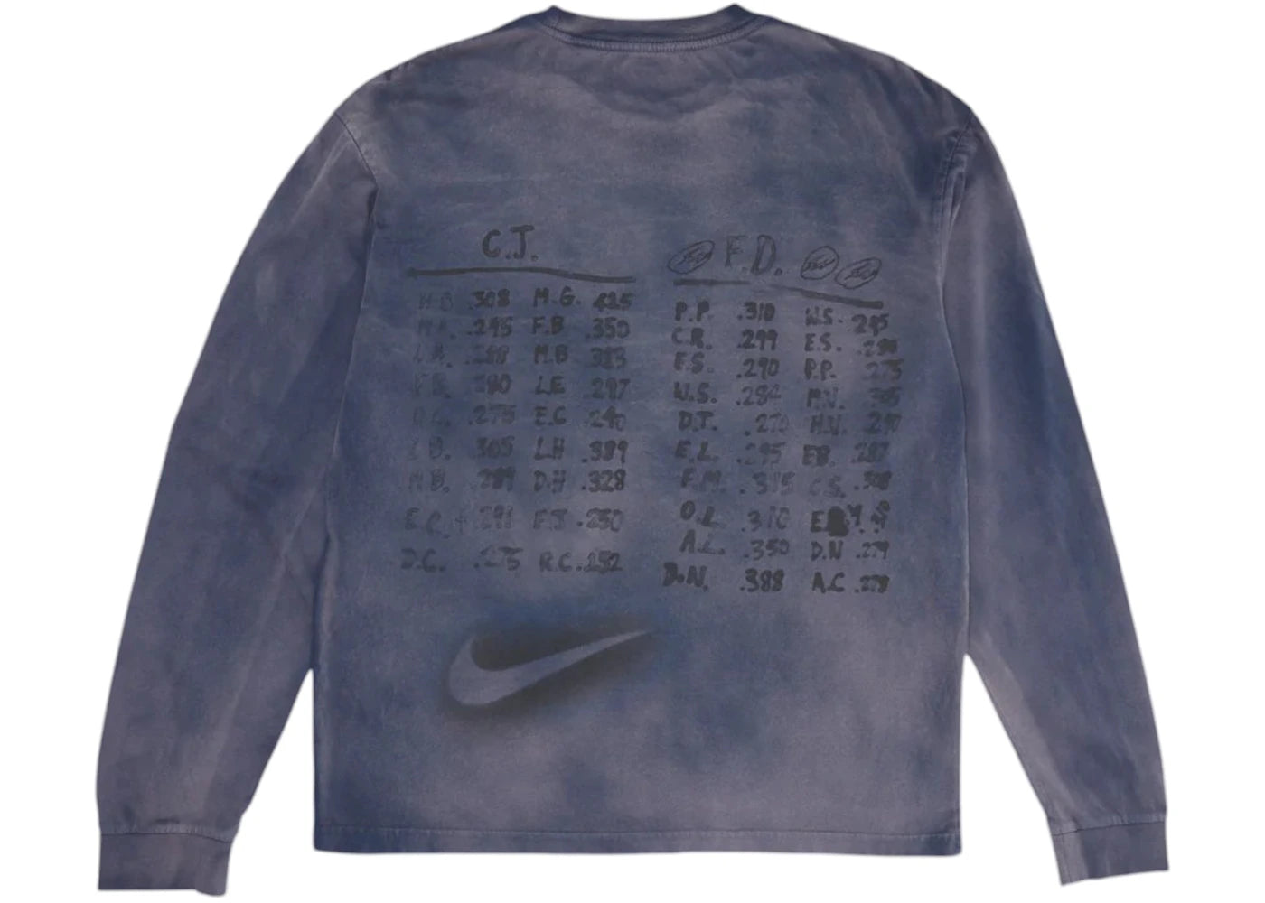 Travis Scott Cactus Jack x Fragment x Nike Houston To Ise Mie Longsleeve Washed Blue - vue secondaire B