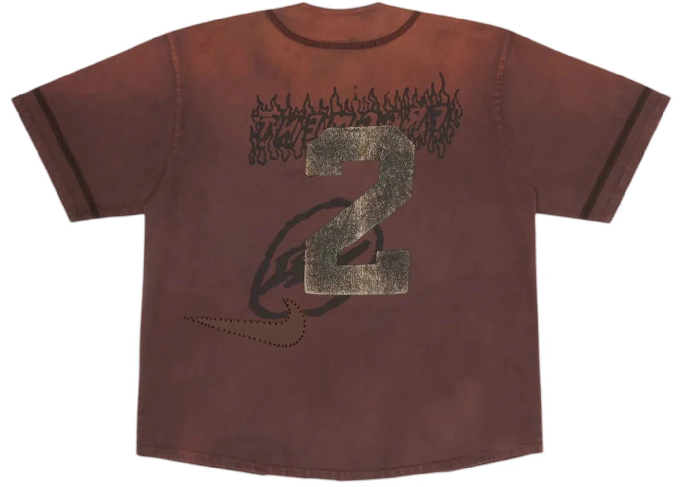 Travis Scott Cactus Jack x Fragment x Nike Tokyo Jack Retro Baseball Jersey Brown - vue secondaire B