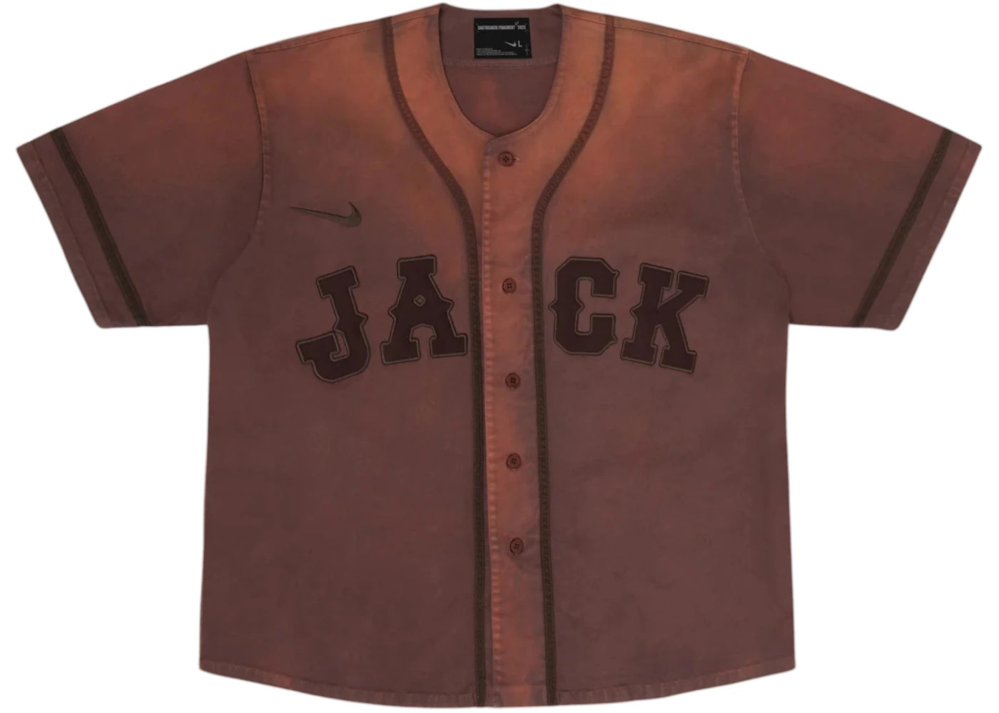 Travis Scott Cactus Jack x Fragment x Nike Tokyo Jack Retro Baseball Jersey Brown - vue secondaire A