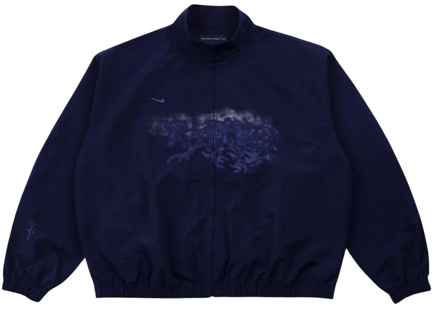Travis Scott Cactus Jack x Fragment x Nike Tokyo Windbreaker Zip Jacket Navy - vue secondaire A
