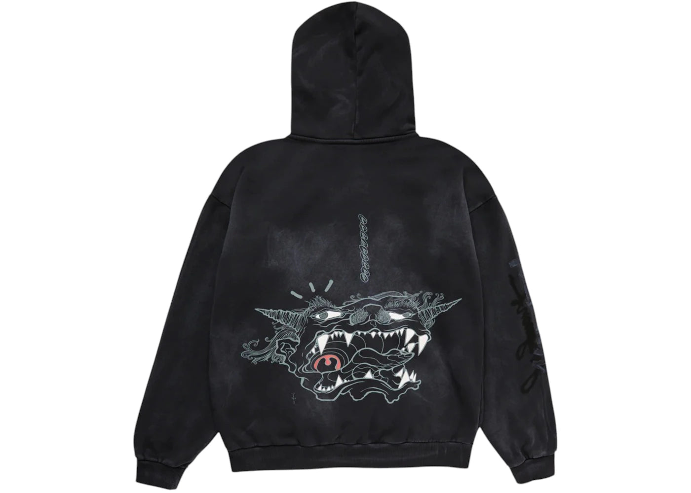 Travis Scott Cactus Jack x Fragment x Takashi Murakami Reborn Zip Hoodie Black - vue secondaire B