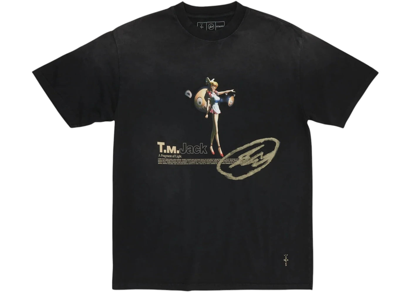 Travis Scott Cactus Jack x Fragment x Takashi Murakami Tokyo Jack Tee Black - vue secondaire A