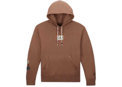 Travis Scott x Jordan Flight Graphic Hoodie Archaeo Brown - authentic Travis Scott apparel