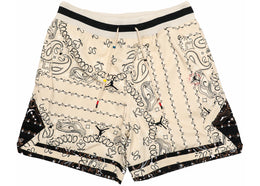 Travis Scott x Jordan Paisley Shorts Orewood - authentic Travis Scott apparel