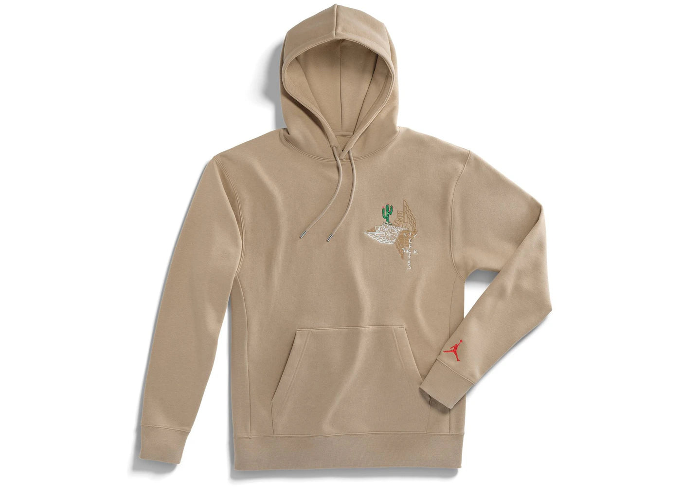 Travis Scott Cactus Jack x Jordan Pullover Hoodie Khaki/University Red - vue secondaire A