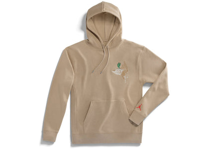 Travis Scott Cactus Jack x Jordan Pullover Hoodie Khaki/University Red - apparel view 2