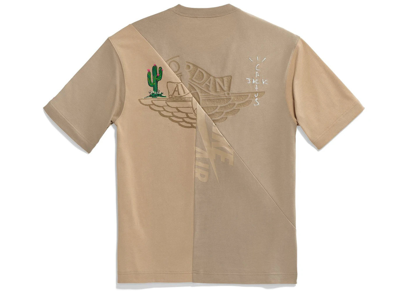 Travis Scott Cactus Jack x Jordan T-shirt (Asia Sizing) Khaki/Desert - vue secondaire B