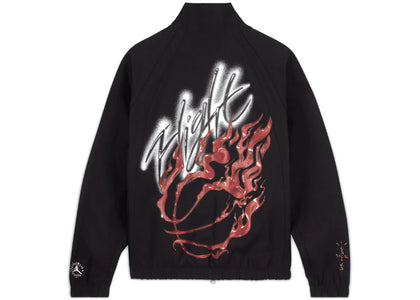 Travis Scott x Jordan Woven Jacket Black - authentic Travis Scott apparel