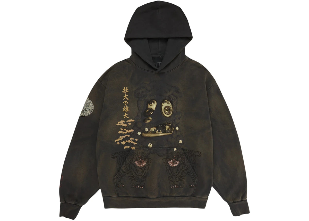 Travis Scott Cactus Jack x Takashi Murakami Hollow Hoodie Brown - vue secondaire B