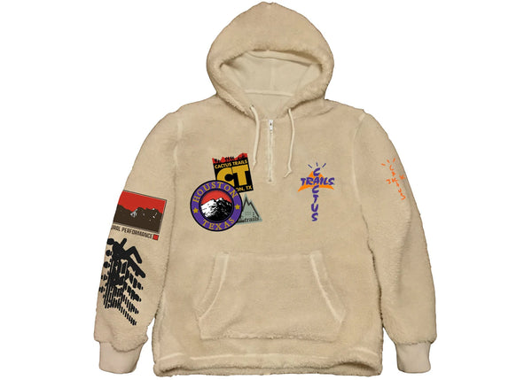 Travis Scott Cactus Trails Half-Zip Sherpa Hoodie Natural sneakers - authentic Travis Scott shoes