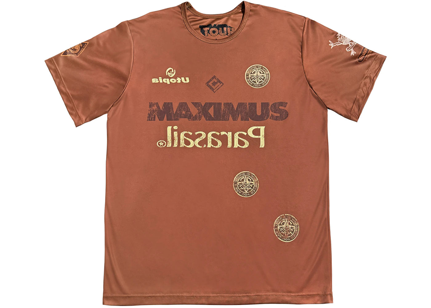 Travis Scott Circus Maximus Soccer Jersey Brown - vue 360