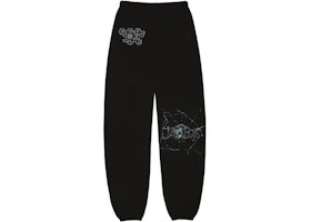 Travis Scott Jack Boys Cracked Sweatpants Black - vue 360
