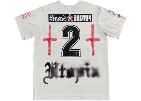 Travis Scott England Soccer Jersey White sneakers - authentic Travis Scott shoes