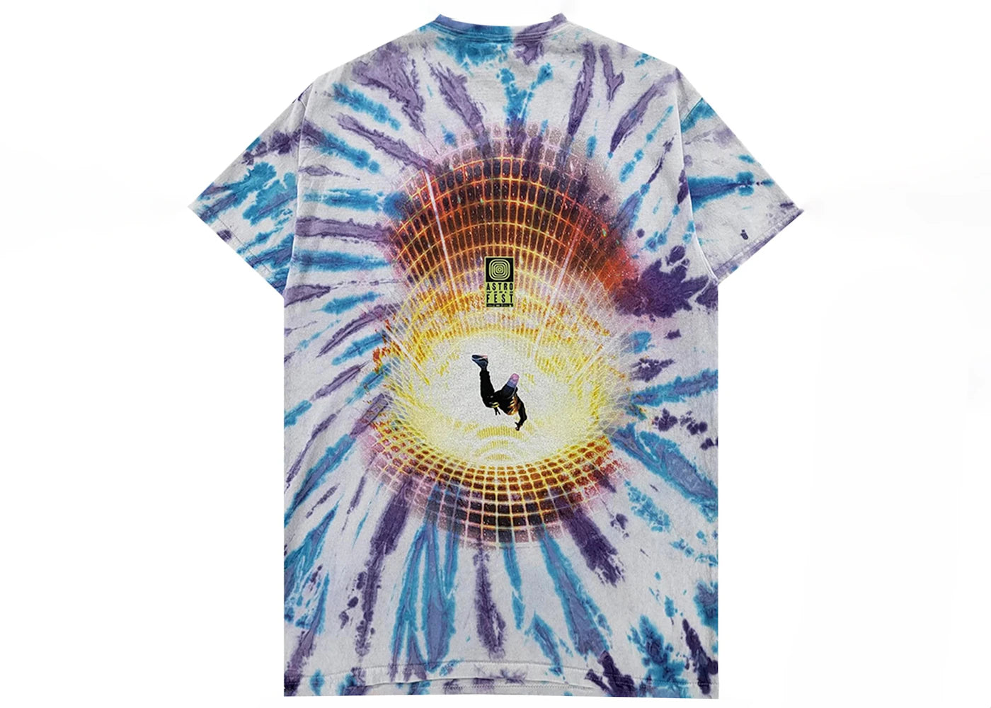 Travis Scott Flame T-shirt Tie Dye - vue secondaire B
