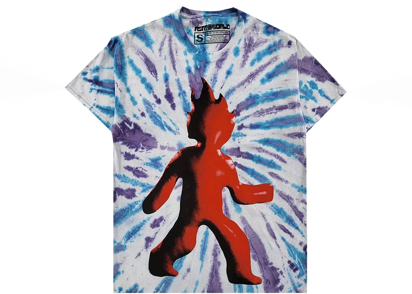 Travis Scott Flame T-shirt Tie Dye - vue secondaire A